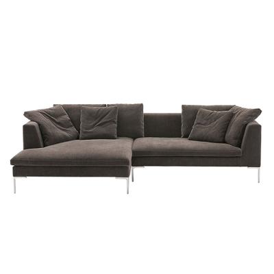 Ital*a Charles Large Modern Leather Upholstery Living Room Sofa